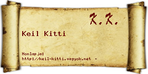 Keil Kitti névjegykártya